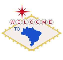 Obraz premium Welcome to Brazil sign