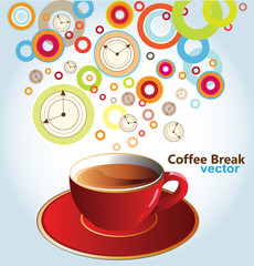 Vector illustration of coffee pause