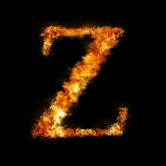 Flame in shape of letter Z