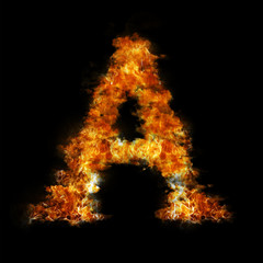 Flame in shape of letter A