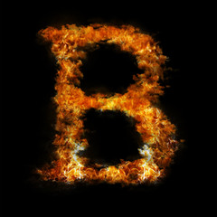 Flame in shape of letter B