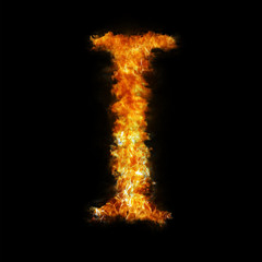 Flame in shape of letter I