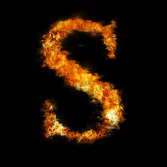 Flame in shape of letter S