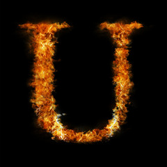 Flame in shape of letter U