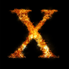 Flame in shape of letter X
