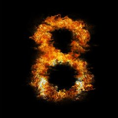 Flame in shape of figure eight