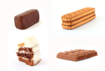 sweetnesses on white background