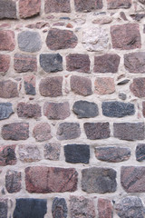 Stone wall at old church