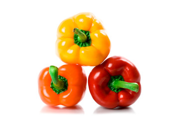 three bell peppers