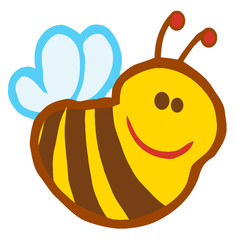 Cute Bee Cartoon Character