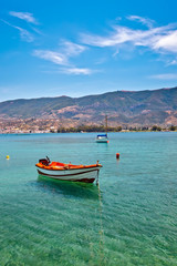 Fototapeta na wymiar Fishing boat, Aegean sea, Poros, Greece