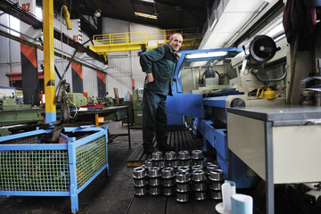 Fototapeta premium workers people in factory
