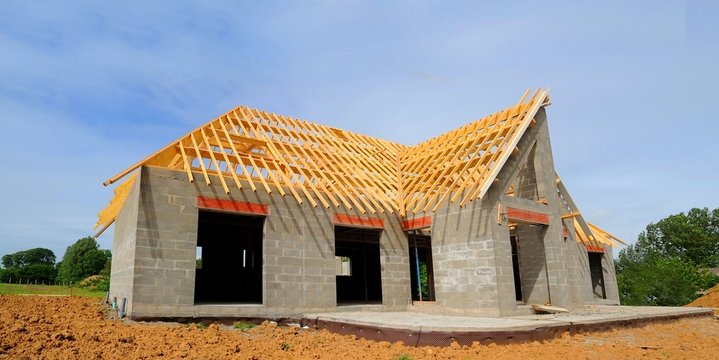 chantier de la construction d'une maison