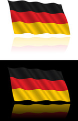 German Flag Flowing