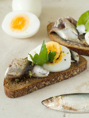 Bread with anchovy