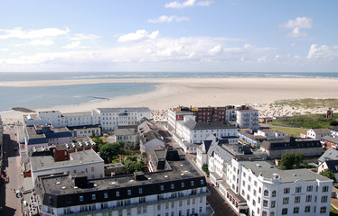 Strand Borkum aus der Vogelperspektive