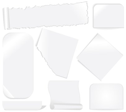 White paper labels and stickers set 2