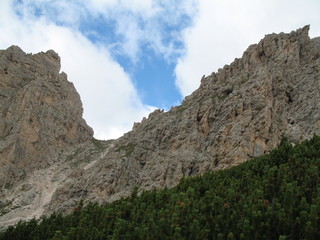 Sky's colour on the mountaintop in Trentino