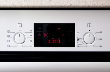 Modern kitchen stove control panel