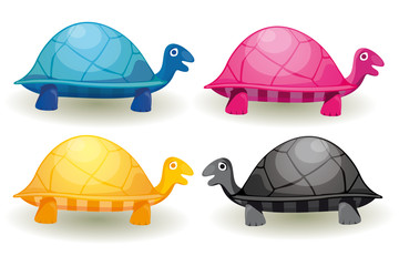 Tortues des couleurs de l'imprimerie