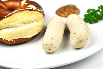 Weisswürste mit Laugenbrezel