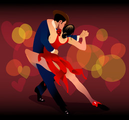 tango dance - obrazy, fototapety, plakaty