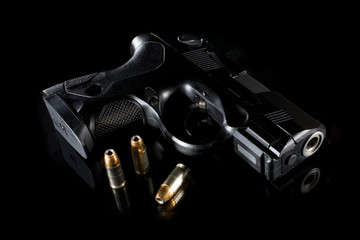 black handgun