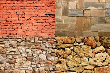 Walls in a collage