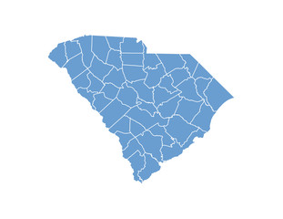 South Carolina map in vector