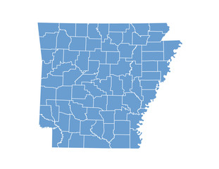 Arkansas map in vector