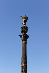 Fototapeta na wymiar Columbus Column, Barcelona Spain
