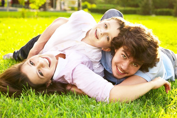 happy family outdoor