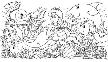 Mermaid and her friends