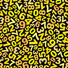 Seamless pattern with numbers