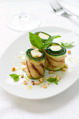 zucchini rolls with cheese