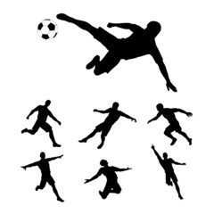 Fußballspieler Silhouette - Schattenriss