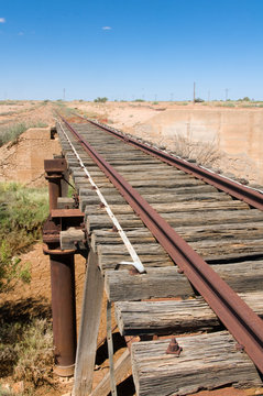 Old Ghan Railway track by the Oodnadatta Track