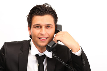 Geschäftsmann beim telefonieren