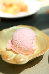 scoop of delicious italian fresh ice cream