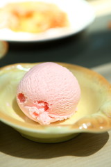 scoop of delicious italian fresh ice cream