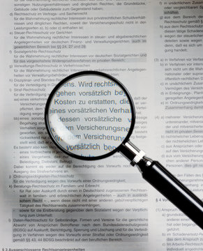 Versicherungsvertrag unter der Lupe