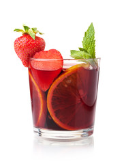 Refreshing fruit sangria