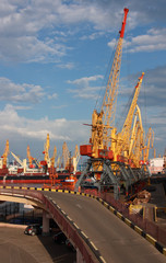 cranes in port