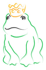 Aquarell abstrakt - Der Froschkönig