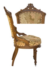 Fototapeta premium Eastlake victorian antique chair with upholstery side & top