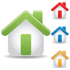 set of icon home, vector illustration