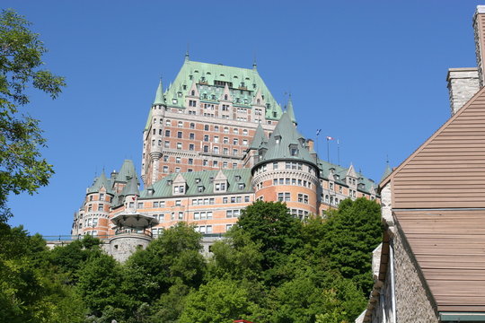 Chateau Frontenac hotel, view from Old Quebec City, Canada