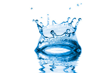 Water splash isolated on white background