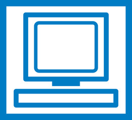 Vector simple computer icon