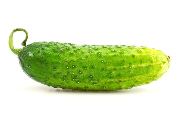 fresh cucumber, isolated on white background